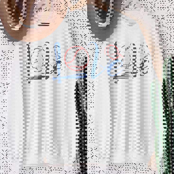 Love Baseball 野球 ギャク パロディ 名言 ジョーク スウェットシャツ 年配の女性への贈り物