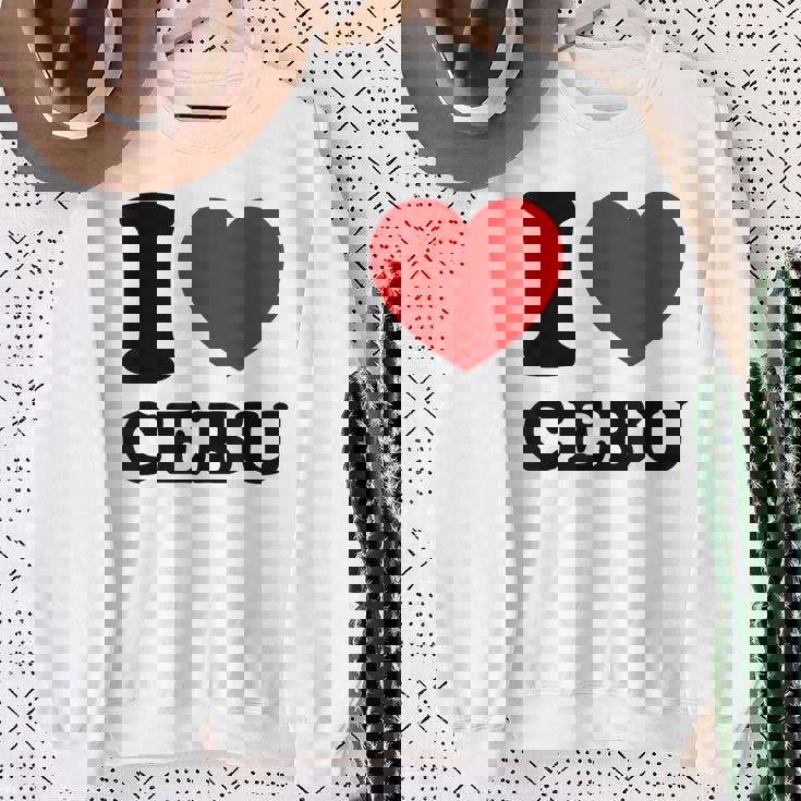 I Love Cebu フィリピン フィリピン人 スウェットシャツ 年配の女性への贈り物