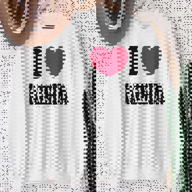 I Love Kagoshima 鹿児島大好き スウェットシャツ 年配の女性への贈り物