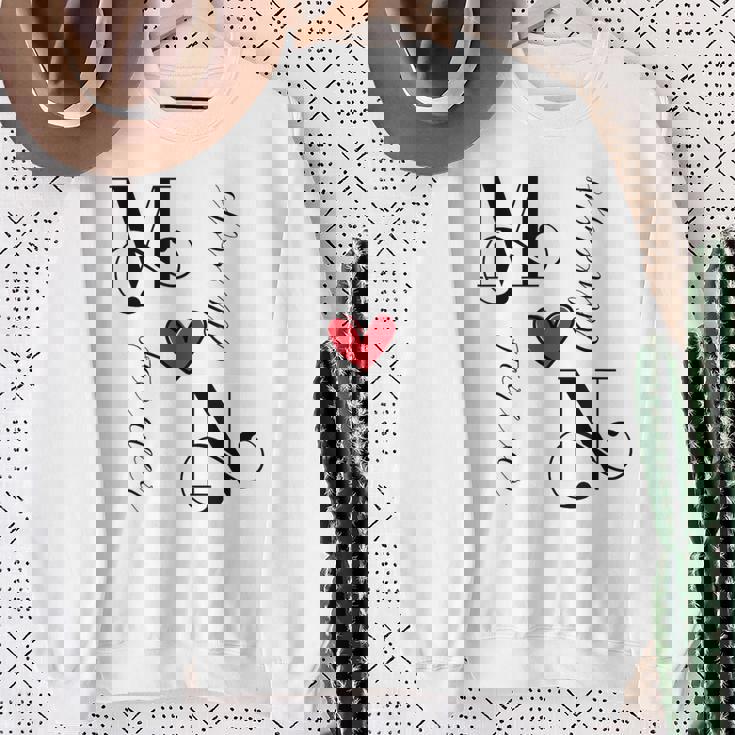 M & N カップル イニシャル 結婚式 記念日 新築祝い スウェットシャツ 年配の女性への贈り物