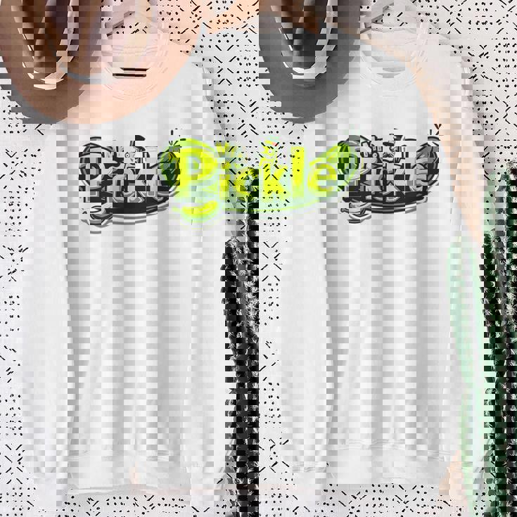 Mr Pickle ピクルス 風変わりで楽しいグラフィックピクルス スウェットシャツ 年配の女性への贈り物