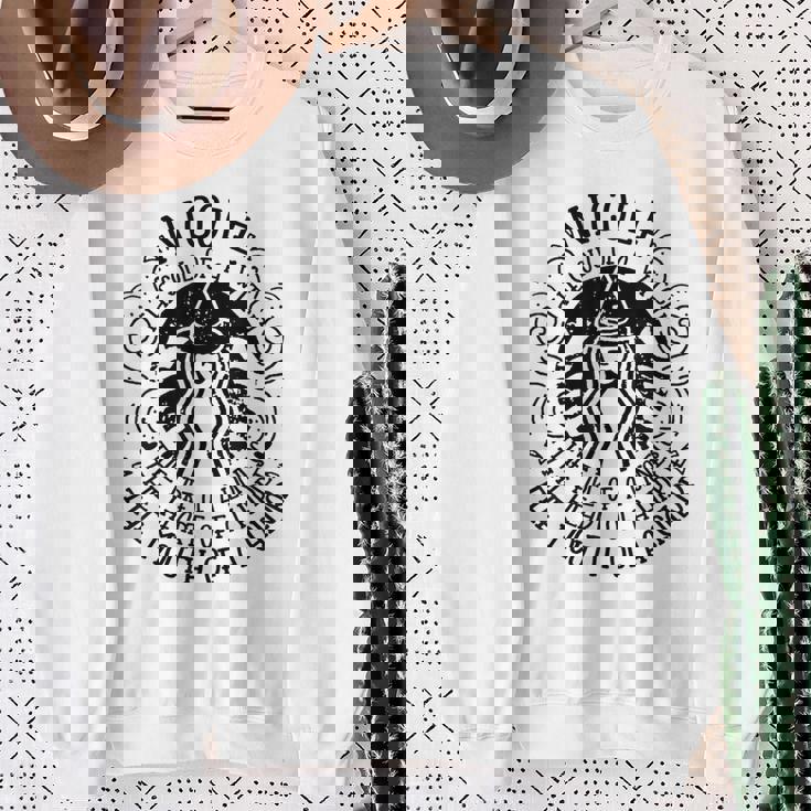 Nicole 名義 魔女 おもしろいことわざ ハロウィン スウェットシャツ 年配の女性への贈り物