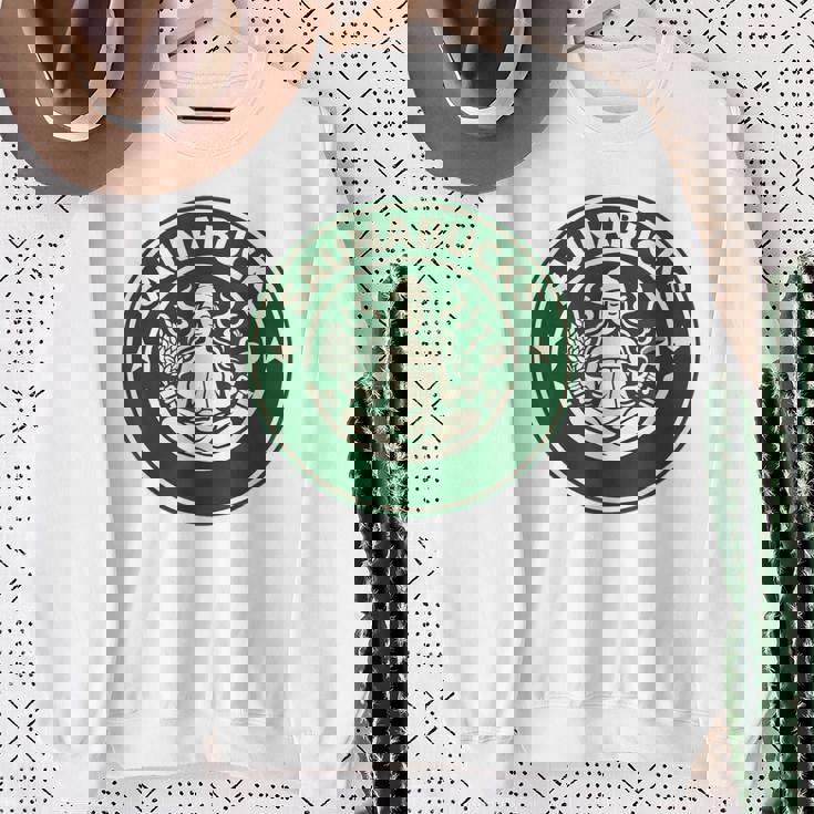 Saunabucks サウナ パロディ サウナー向け おもしろデザイン ととのう グッズ おもしろ 文字 スタバ カフェ スウェットシャツ 年配の女性への贈り物