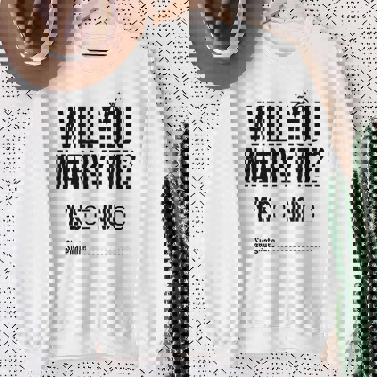 Will You Marry Me Wedding おもしろプロポーズ スウェットシャツ 年配の女性への贈り物