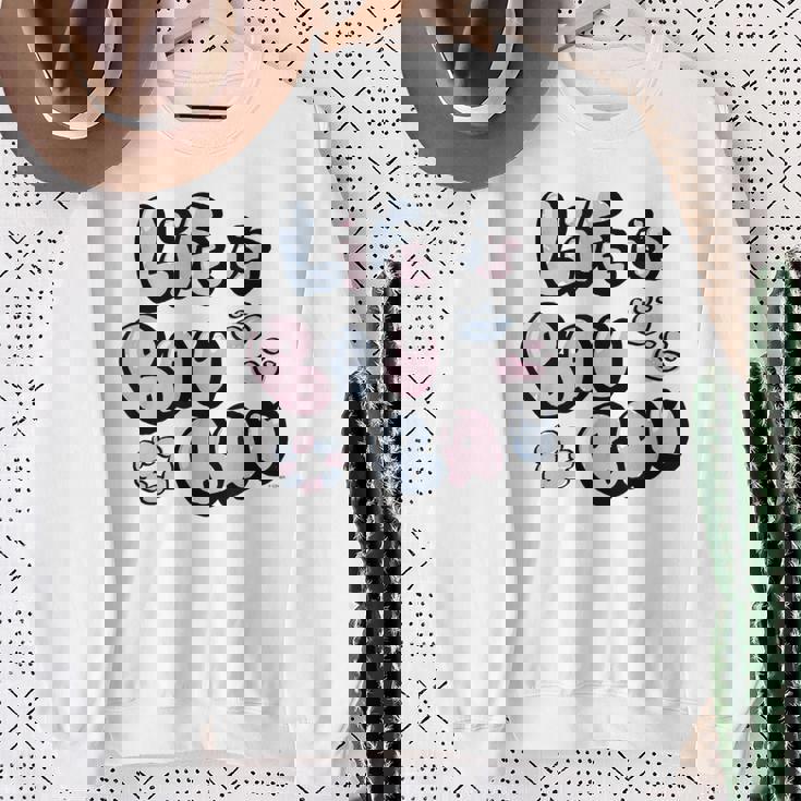 【フワモコ】Life Is Bau Bau スウェットシャツ 年配の女性への贈り物