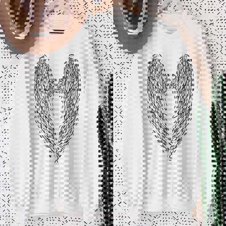 かわいい天使の羽 スウェットシャツ 年配の女性への贈り物