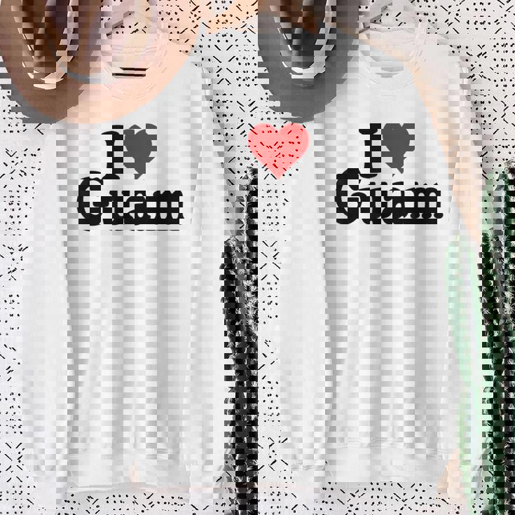 アイラブハートグアムグアマニアンプライド スウェットシャツ 年配の女性への贈り物