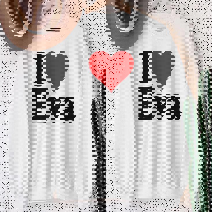 アイ・ラブ・ハート・エヴァ スウェットシャツ 年配の女性への贈り物