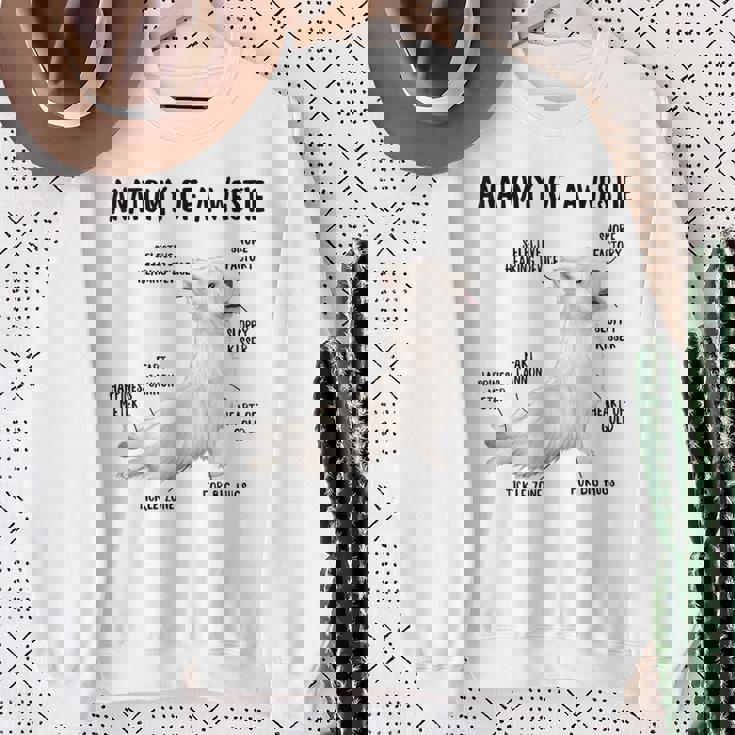 ウエスト・ハイランド・ホワイト・テリア犬の子犬ウェスティの解剖学 スウェットシャツ 年配の女性への贈り物