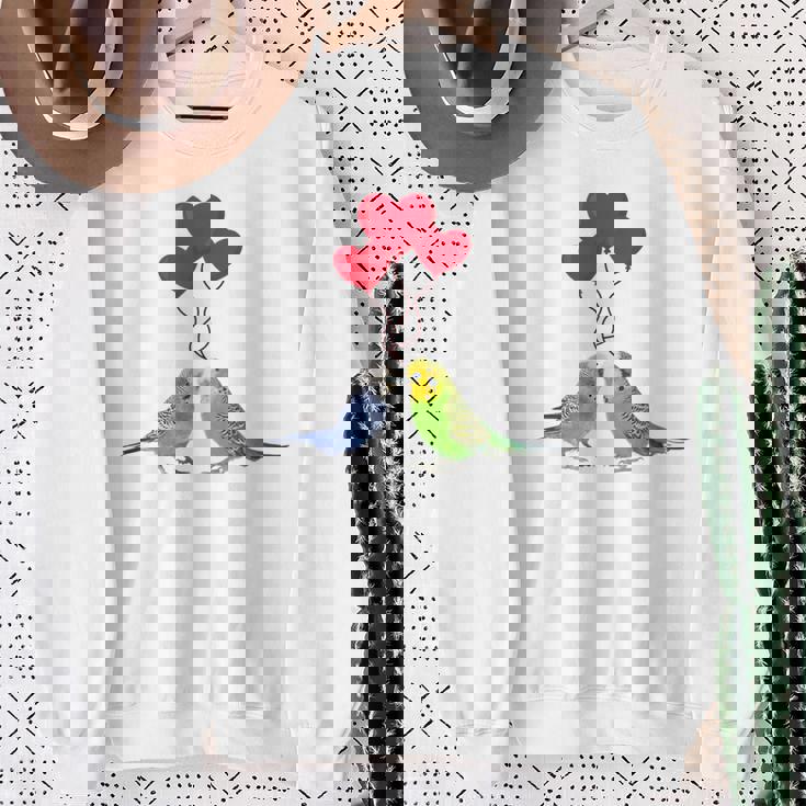 セキセイインコ、面白い鳥、楽しい、セキセイインコ スウェットシャツ 年配の女性への贈り物