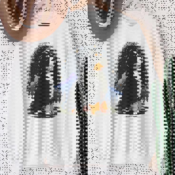 バーニーズマウンテンドッグ かわいいバーニーズマウンテンドッグ スウェットシャツ 年配の女性への贈り物