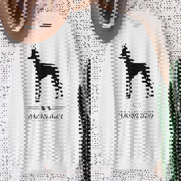 ファラオハウンド ブラック シルエット スウェットシャツ 年配の女性への贈り物