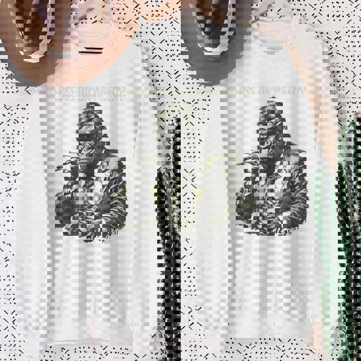 ボスゴリラ ビジネスユーモア アルファなリーダー スウェットシャツ 年配の女性への贈り物