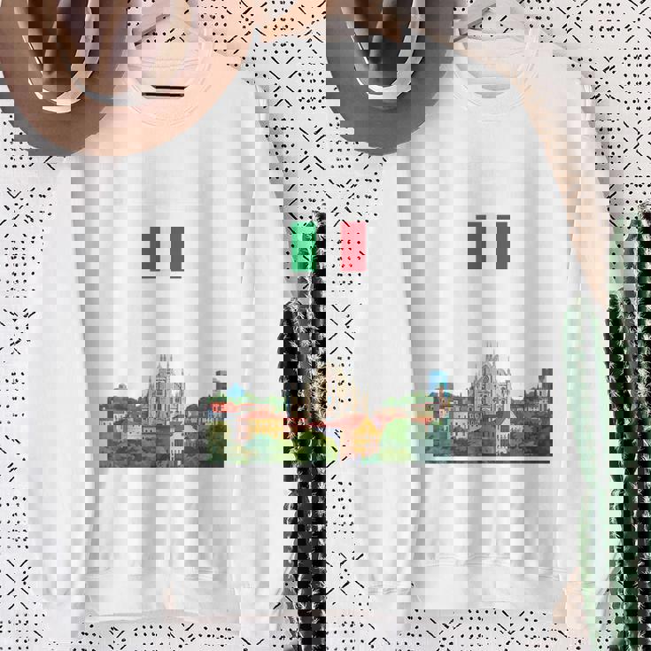 ミラノ お土産 イタリア 旅行 ミラノ バケーション イタリア国旗 スウェットシャツ 年配の女性への贈り物