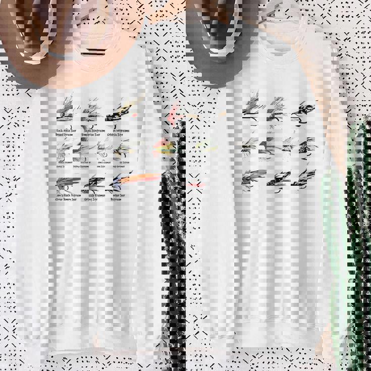 ヴィンテージ フライフィッシングルアー カラーtシャツ スウェットシャツ 年配の女性への贈り物