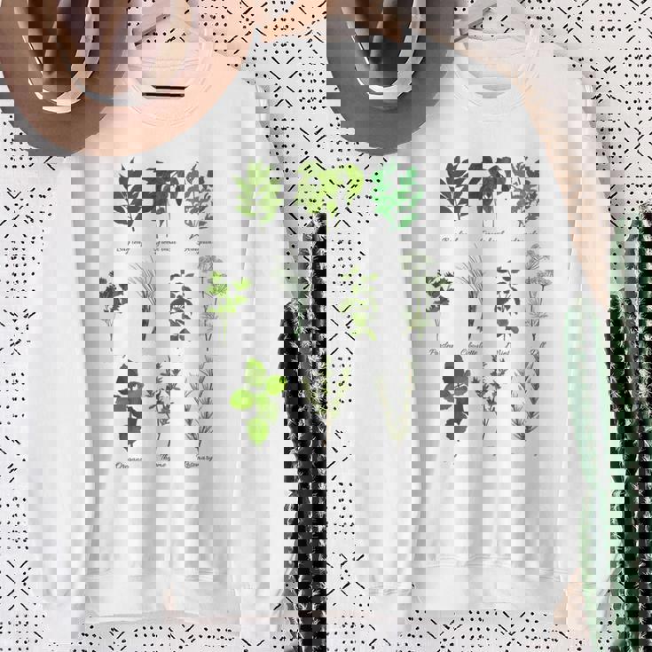 ヴィンテージボタニカルハーブ ハーブコレクション ハーバリスト スウェットシャツ 年配の女性への贈り物