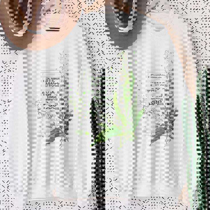 水彩 スズラン キリスト教の祈り スウェットシャツ 年配の女性への贈り物