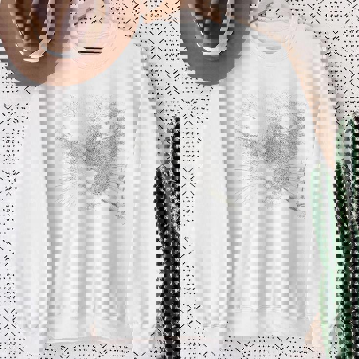 煙草の肖像画と猫ノワール猫 スウェットシャツ 年配の女性への贈り物