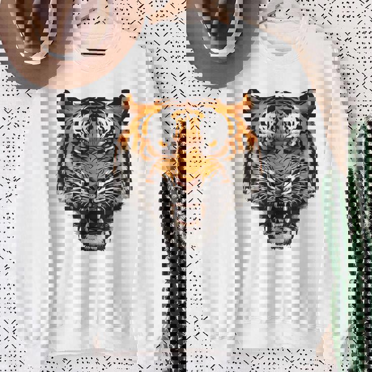 虎の肖像画 虎の恋人 野生動物 森の恋人 スウェットシャツ 年配の女性への贈り物