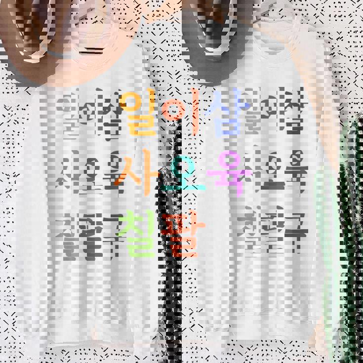 韓国語で書かれた19番のtシャツ K-Culture スウェットシャツ 年配の女性への贈り物