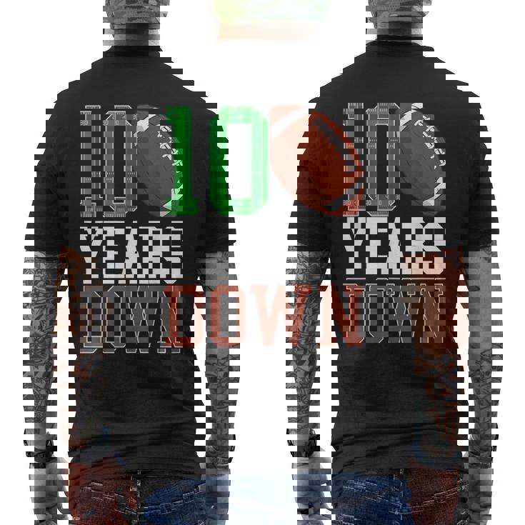 10Th Birthday Football Ten Year Old Football Player Men's T-shirt Back Print