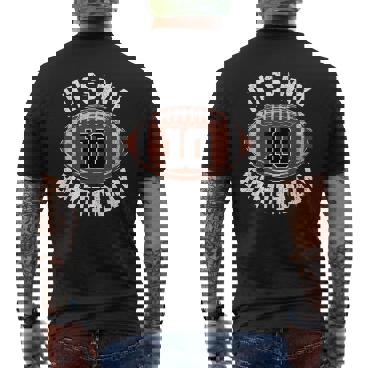 10歳の誕生日 フットボール 10歳 男の子 スポーツパーティー キッズ メンズTシャツ バックプリント