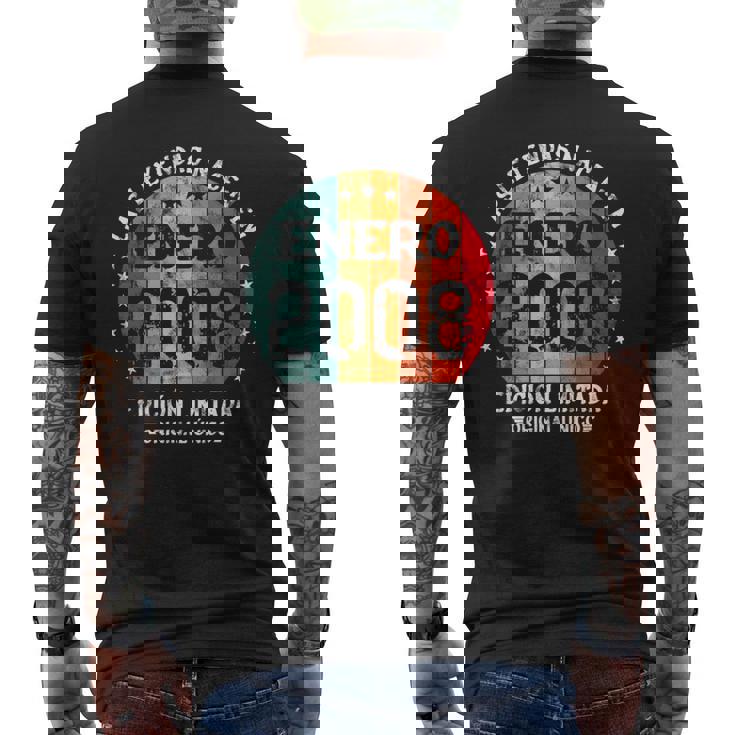 18 Años Cumpleaños Leyendas Nacen Enero 2008 Chica Chico Manga Larga Camiseta Hombre Estampado Espalda