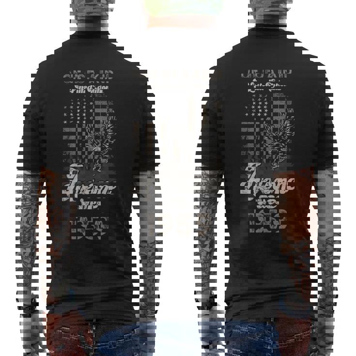 1959年、アメリカ国旗、イーグル、67歳の誕生日、愛国的 メンズTシャツ バックプリント