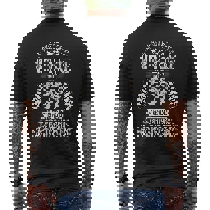 1964年生まれの男性の面白い59歳の誕生日 第59章 メンズTシャツ バックプリント