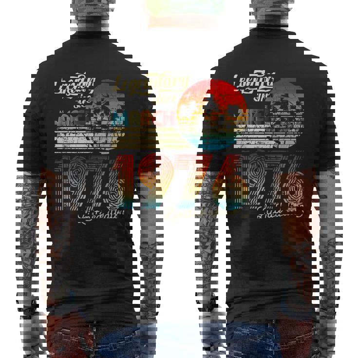 1976年3月から誕生日伝説のギフト メンズTシャツ バックプリント