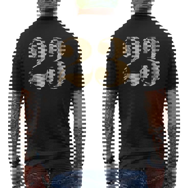 23 23 誕生日 お気に入り 数字 フルール・ド・リス メンズTシャツ バックプリント