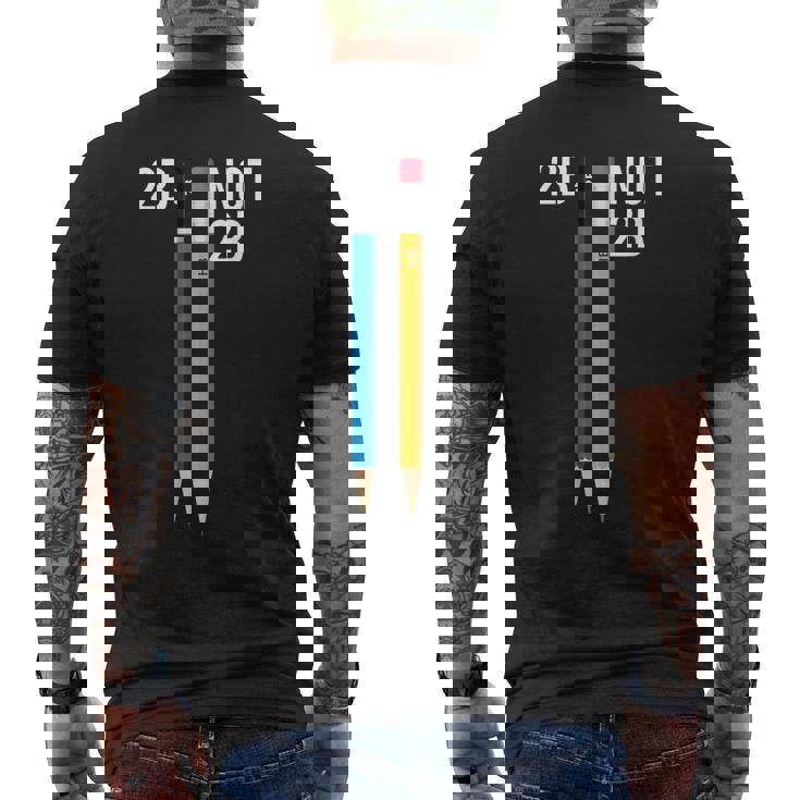 2B Or Not 2B 鉛筆 シェイクスピア ハムレット 引用 面白い メンズTシャツ バックプリント