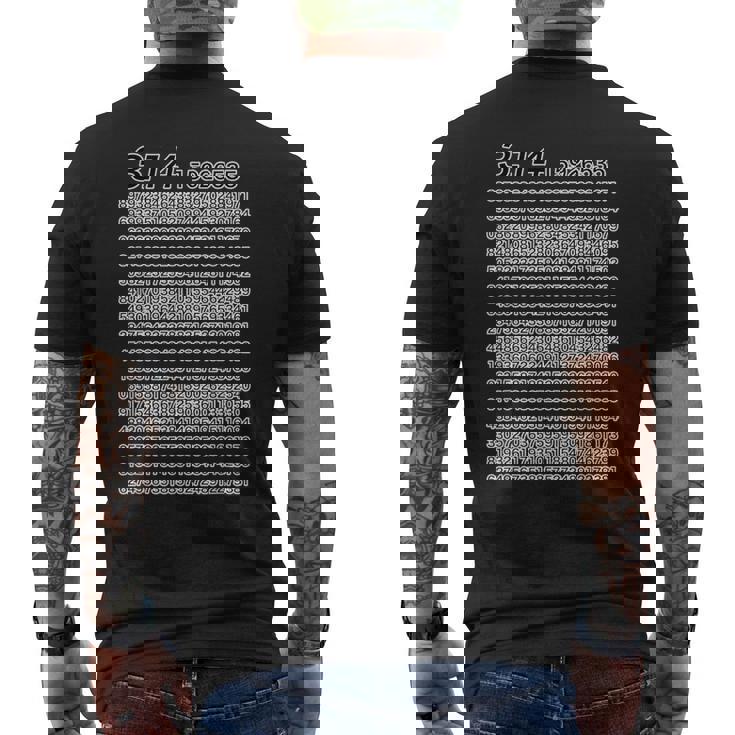 314 円周率 パイ《数学》【変なデザイン屋さん】理数系 数字 メッセージ 面白い メンズTシャツ バックプリント