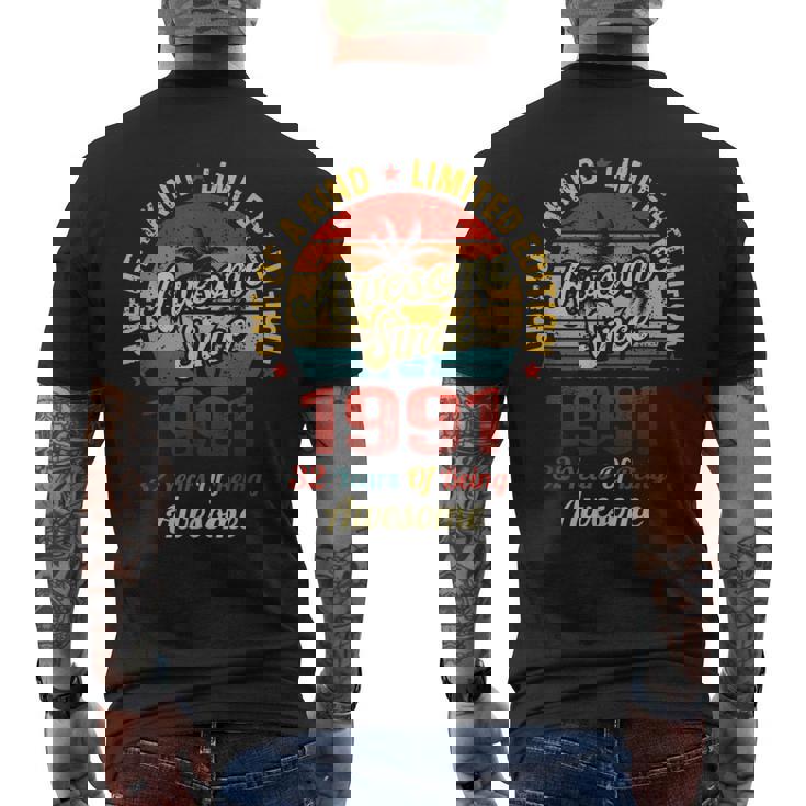 32 誕生日デコレーション メンズ レディース 1991 Bday 32Th Birthday メンズTシャツ バックプリント