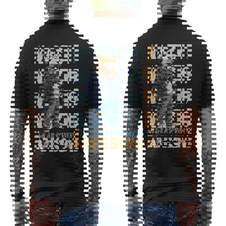 36Th Birthday Cool Bear March 1990Intage 36 Years Old メンズTシャツ バックプリント