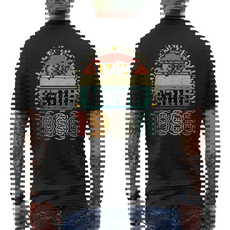 38歳 ヴィンテージ 1986年3月 38歳の誕生日 レトロ メンズTシャツ バックプリント