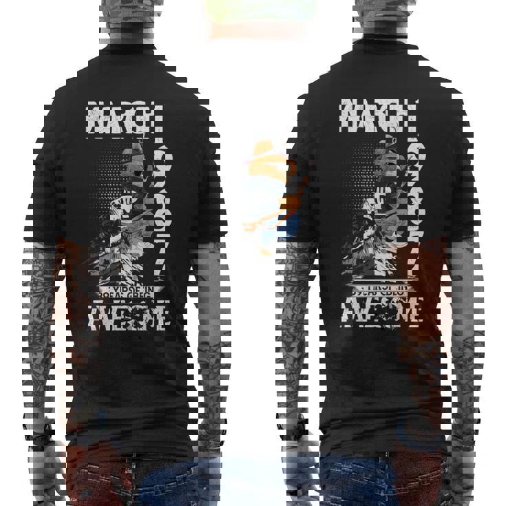 39Th Birthday Legends March 1987Intage 39 Years Old メンズTシャツ バックプリント