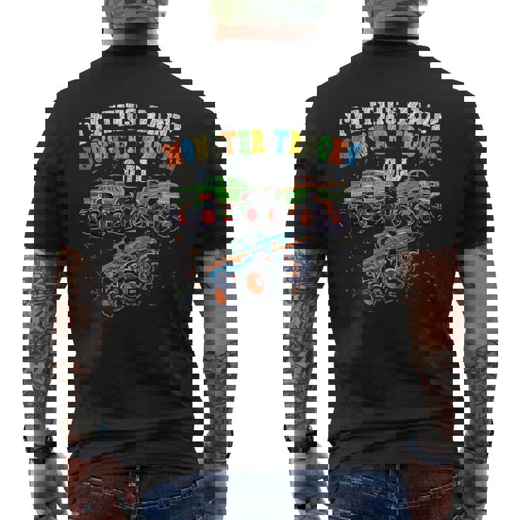 3Rd Birthday 3 Years Old I'm This Many Monster Trucks Old Men's T-shirt Back Print