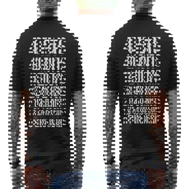 40歳の誕生日プレゼント 40歳用 メンズTシャツ バックプリント