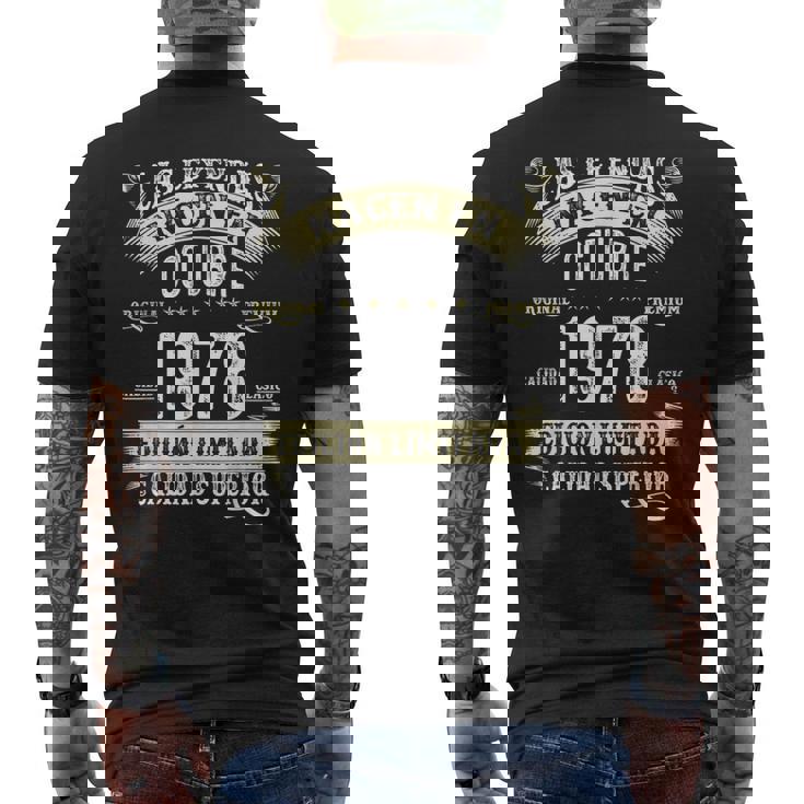 47 Años Cumpleaños Las Leyendas Nacen En Octubre De 1978 Camiseta Hombre Estampado Espalda