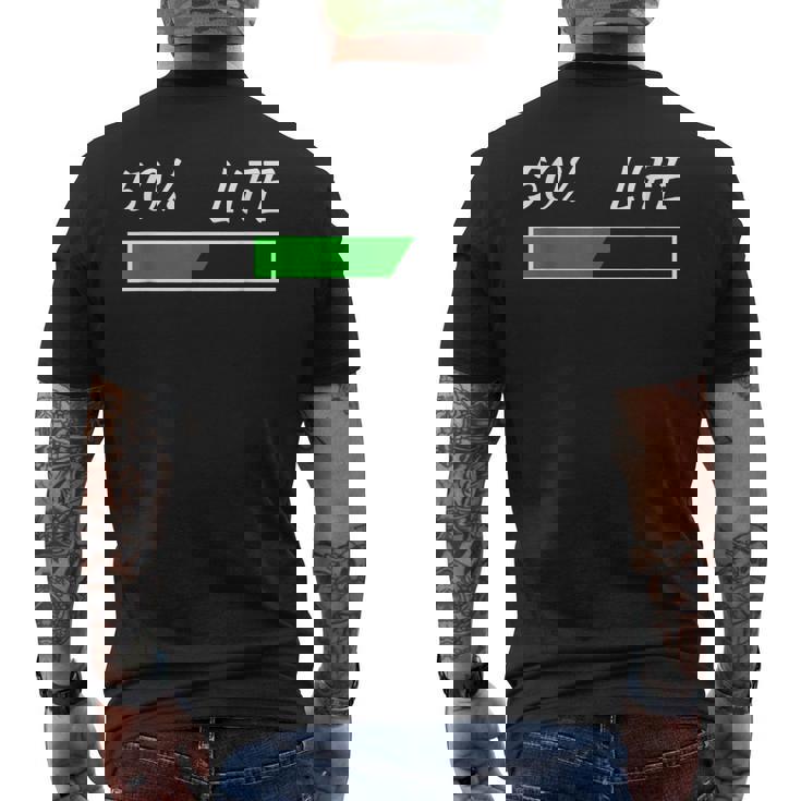 50Th Birthday 50 Life 50 Years Life Loading Bar 50 Percent メンズTシャツ バックプリント