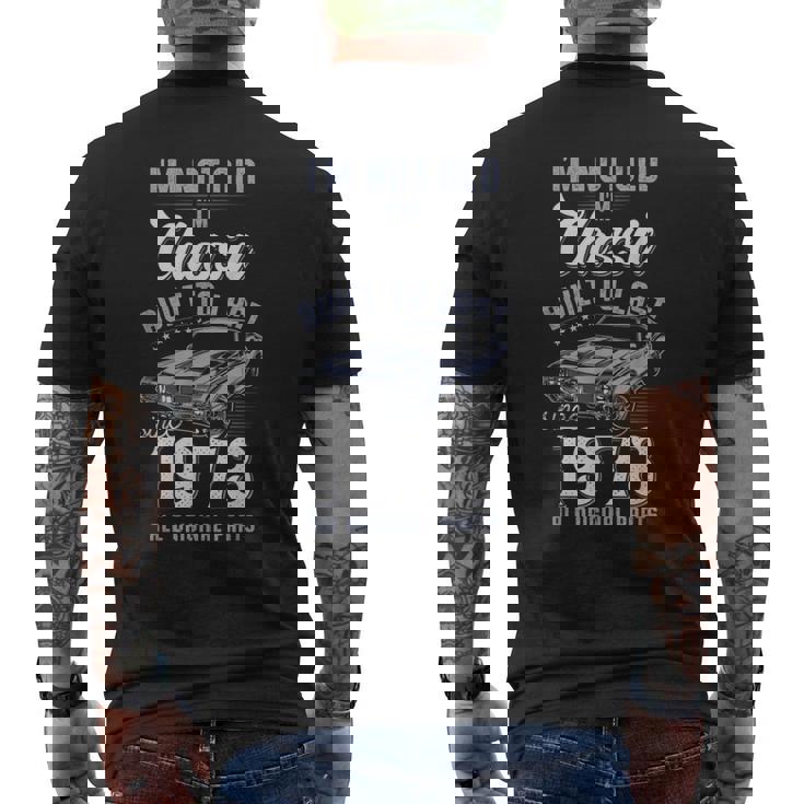 53歳の誕生日 1973年クラシックカー メンズTシャツ バックプリント