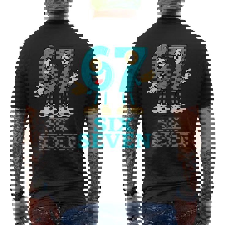 67 シックスセブン 6-7 面白いイタリアンブレインロットスラングゲームミーム メンズTシャツ バックプリント