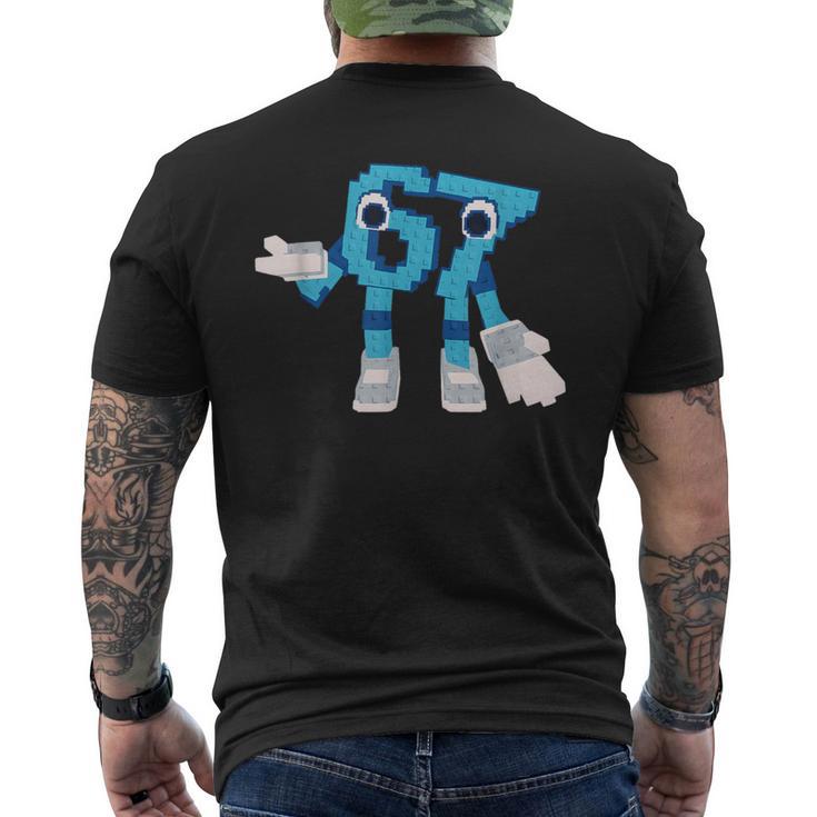 67 シークレットブレイン イタリアンスティールシックスセブンビデオゲーム メンズTシャツ バックプリント
