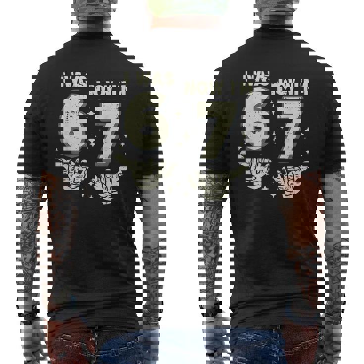 7歳の誕生日 I Was 6 Now Im 7歳 シックスセブン ミーム キッズ メンズTシャツ バックプリント