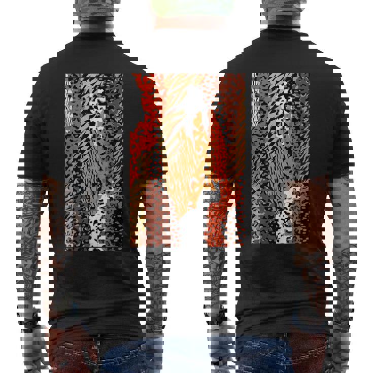 Africa アフリカ Animal Print Africa Is Calling メンズTシャツ バックプリント