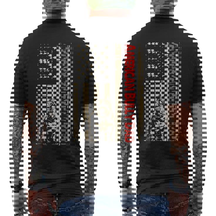 American Bully Dad Bully Dad Dog American Bully Festa Del Papà T-shirt da uomo con stampa posteriore