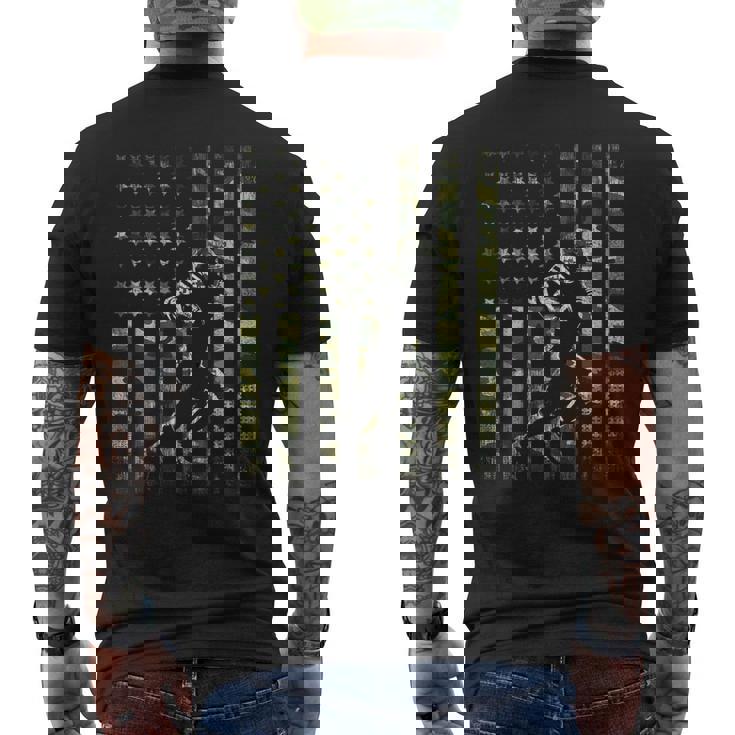 American Football Player Camo US Flag Men Boy Kids Men's Back Print T-Shirt