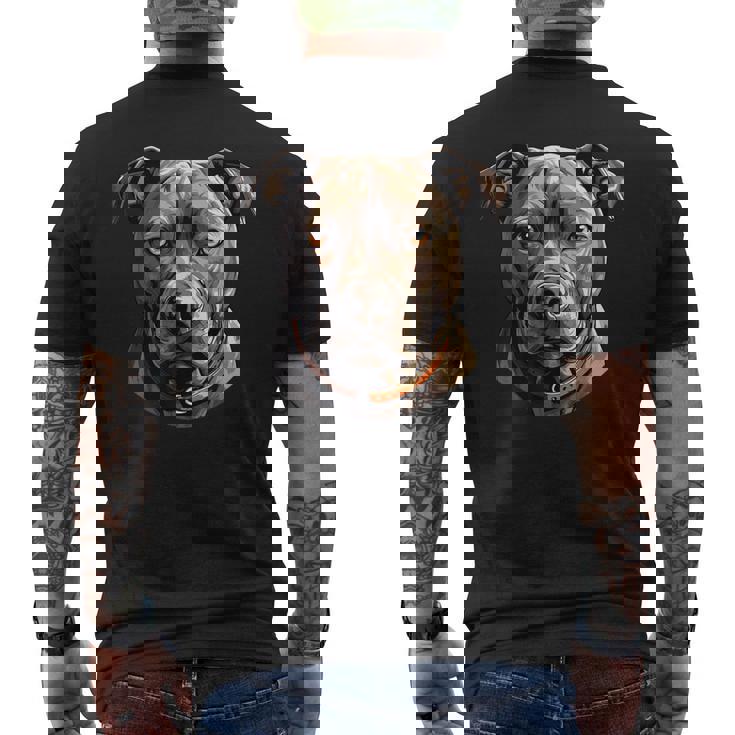 American Pitbull Dog アメリカンピットブル メンズTシャツ バックプリント