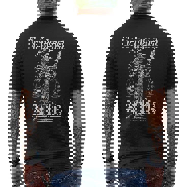 Anubis Egyptian God Of The Dead And Ancient Mythology Men's T-shirt Back Print Anubis Egyptian God Of The Dead And Ancient Mythology Men's T-shirt Back Print